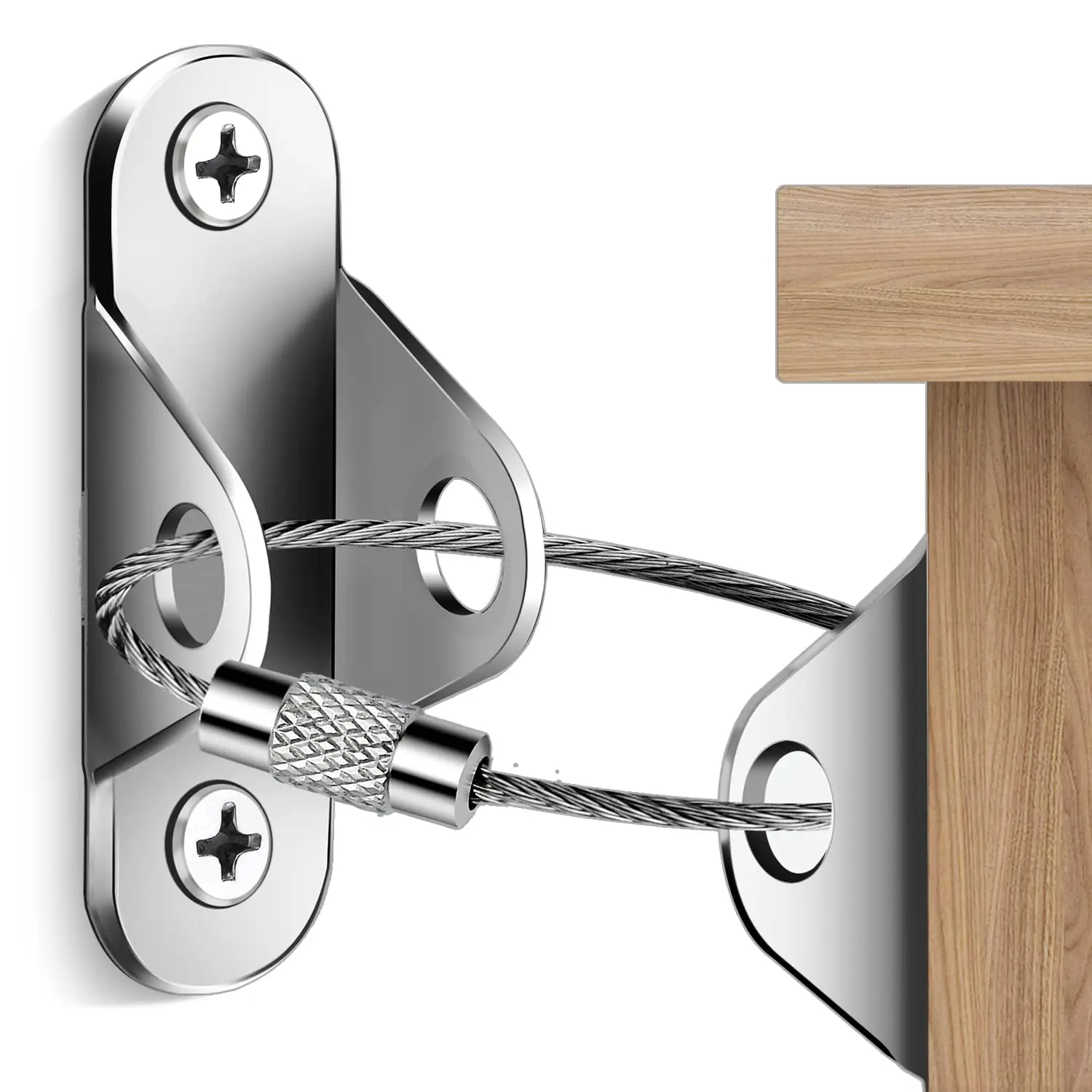 1 Sets Furniture Anchors Anti Tip Furniture Anchors for Baby Proofing, Safety Anchor Furniture Fasteners to Wall