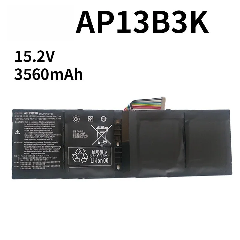 New Standard AP13B3K Battery For Acer V5-452G V5-472G V5-473G V5-481P V5-552G V5-572G Laptop 15.2V 3560mAh Fast Charging Battery