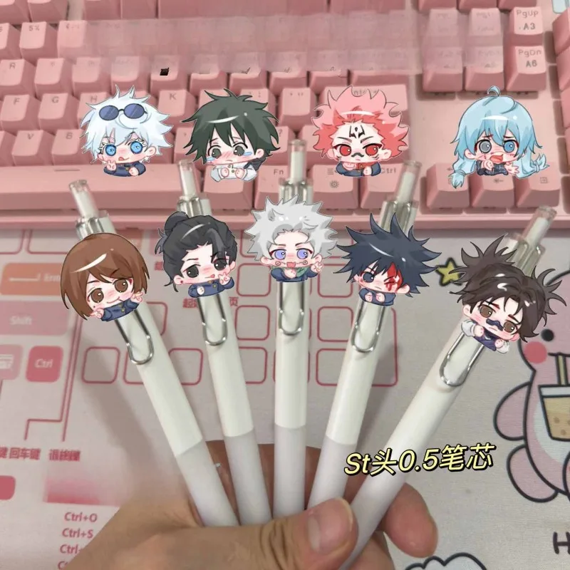 Jujutsu Kaisen Satoru Gojo Fushiguro Megumi Yuta Okkotsu Gel Pen Anime Peripherals Cute Cartoon Ballpoint Pen Kawaii Stationery