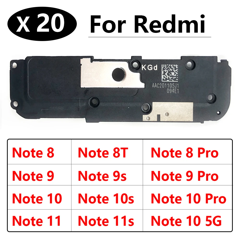 

20Pcs/Lot, Loud Speaker Ringer For Xiaomi Redmi Note 7 8 8T 9 9s 10 10s 11 11s Pro 4G 5G Loudspeaker Ringer Buzzer Flex Cable