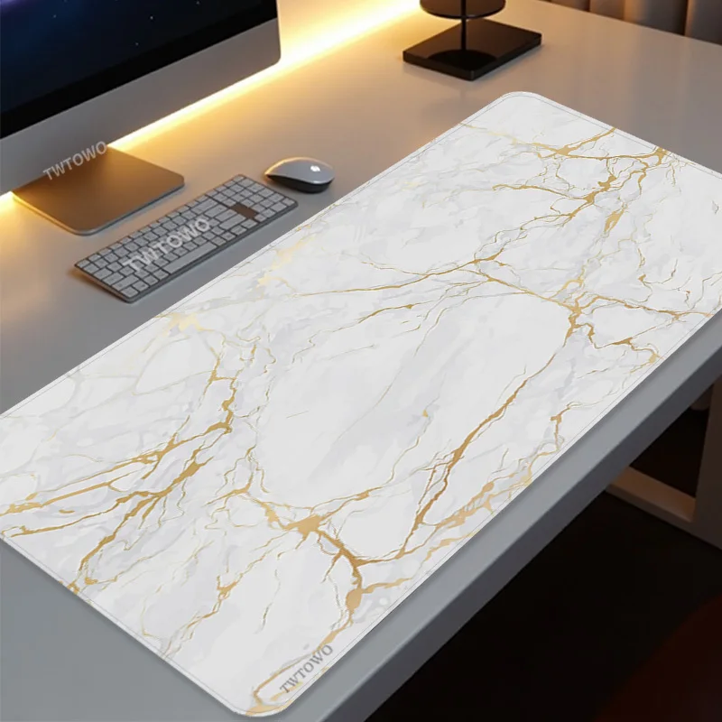 Mouse Pad Marble Gaming XL Large Home HD Mousepad XXL Playmat Desk Mats Natural Rubber Non-Slip Computer Table Mat Mice Pad