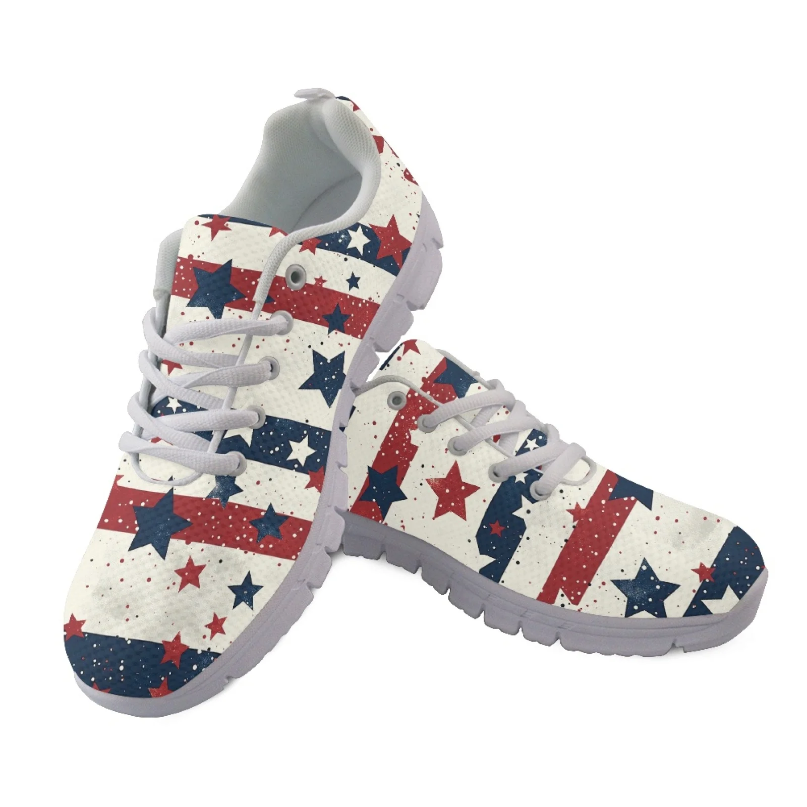 Coloranimal American Flag Training Athletic Sport Shoes Walking Sneakers for Women Lightweight Tennis Shoes