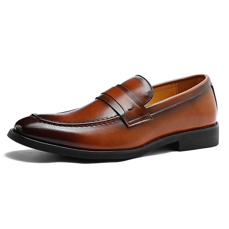 Luxury New Designer Blue Brown Business Leather Shoes for Men Formal Wedding Prom Dress Homecoming Sapatos Tenis Masculino