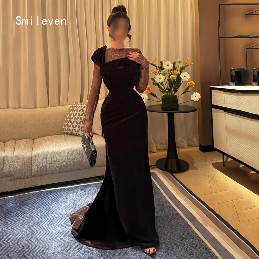 

Smileven Luxury Mermaid Prom Dress Elegant Square Collar Party Gowns Appliques Lace Occassion Dress Customized 2026