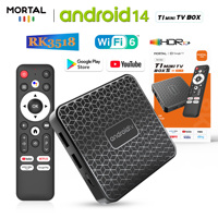 Mortal T1Mini Smart Android 14 TV Box Wifi6 4K RockChip 3518 Bluetooth 5.X Stream Media Player Multi 16G ROM Very Fast TV Box