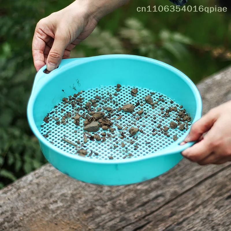 Garden Square Hole Soil Sieve Sifter Round Sifting Strainer Sand Screen Filter Compost Home Gardening Filter Soil And Stone Tool