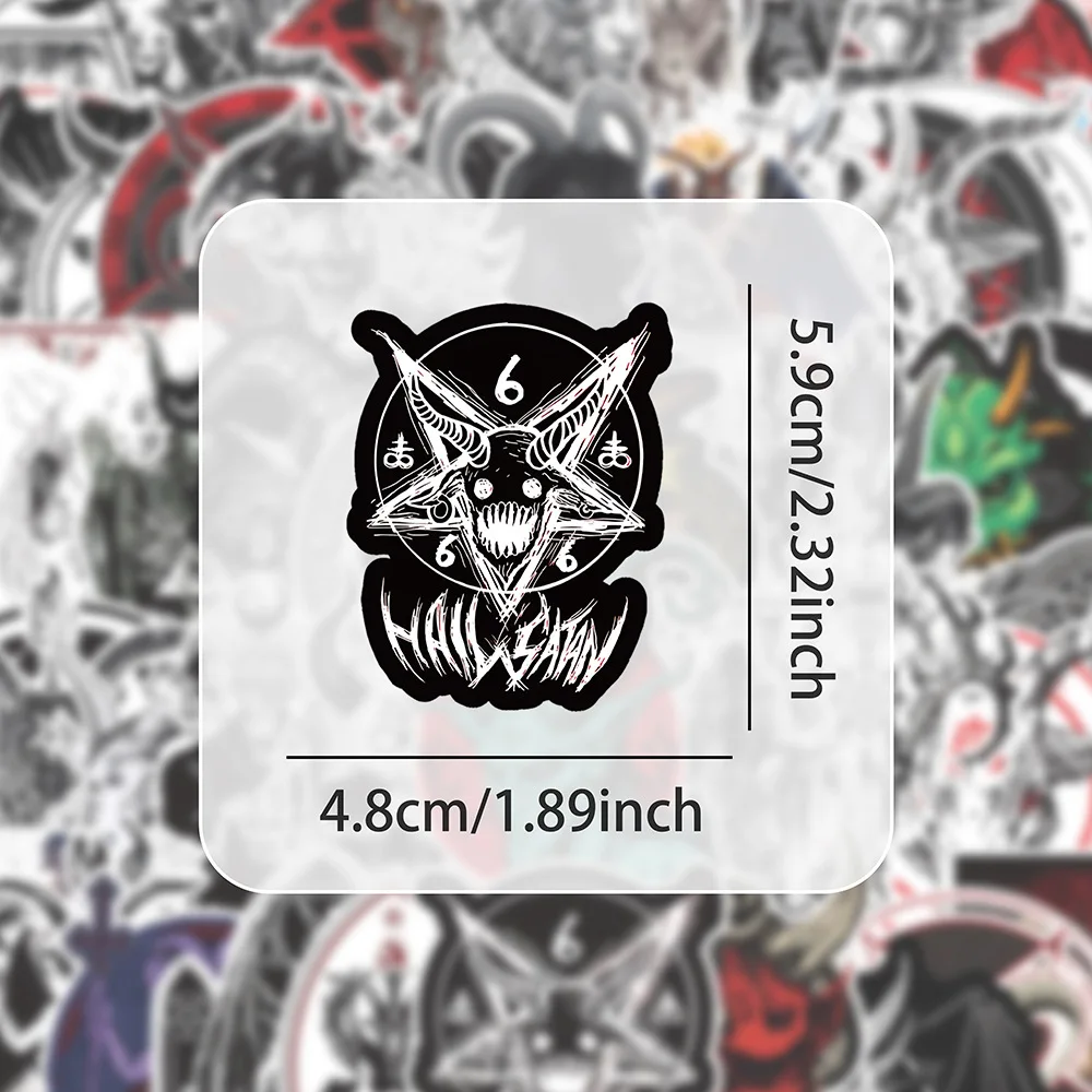 10/25/50pcs Graffiti Satan Stickers for DIY Waterproof Scrapbooking Phone Laptop Suitcase Skateboard Motorcycle Helmet