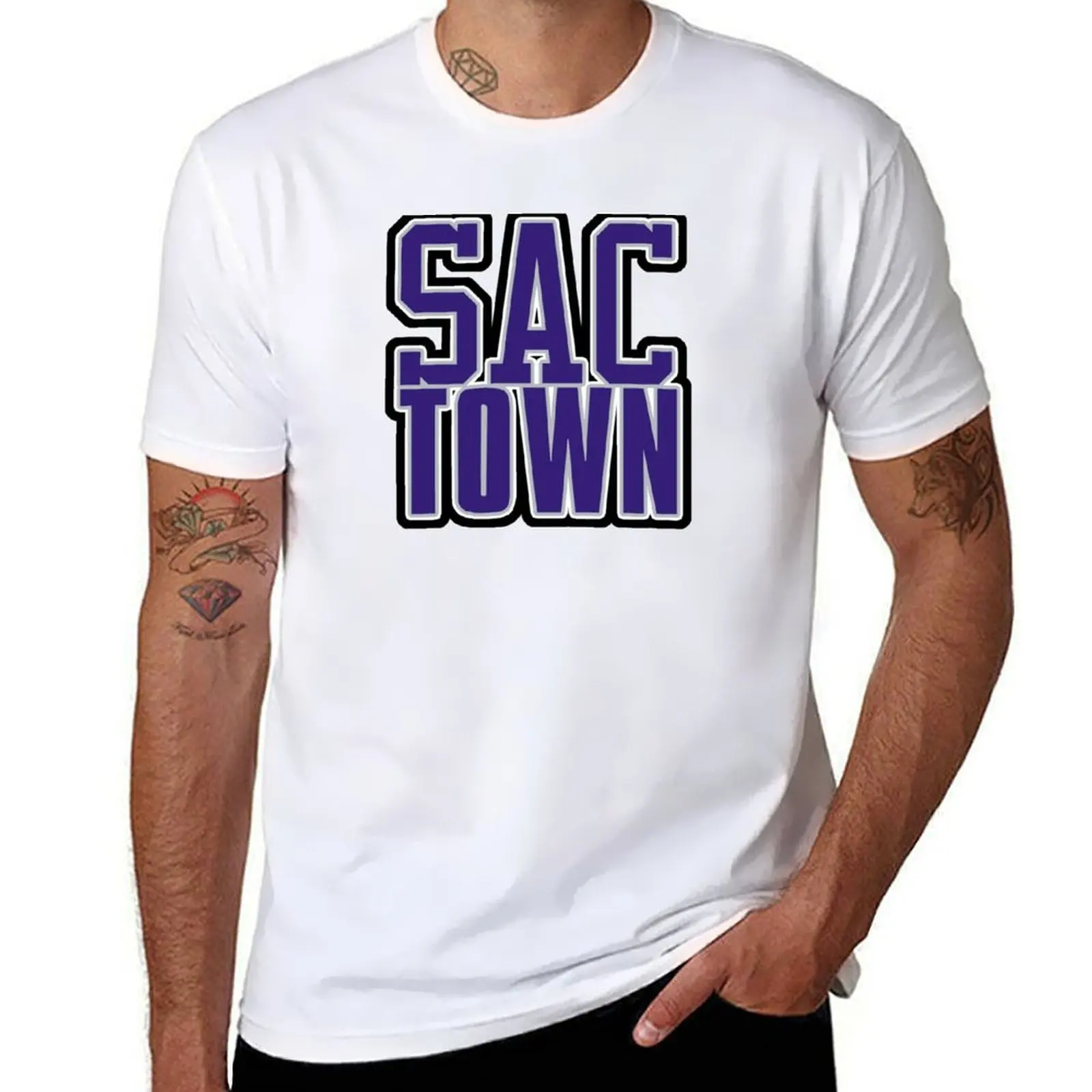 

SACTOWN KINGS T-Shirt cotton t shirts man 100% anime t shirts oversize T-Shirt