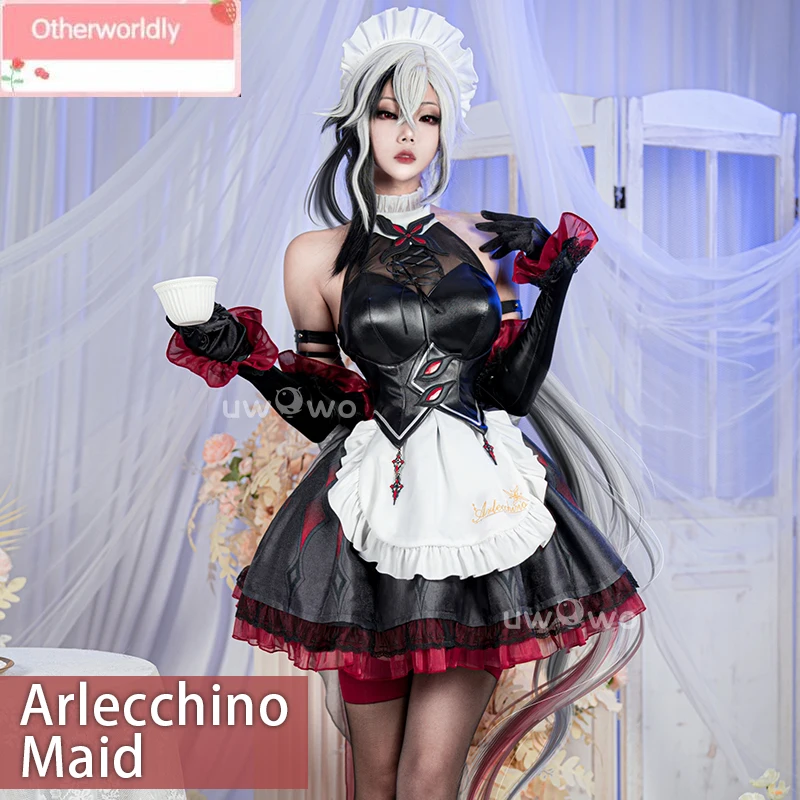 

В наличии Genshin Impact «The Knave», костюм горничной Arlecchino, костюм для косплея