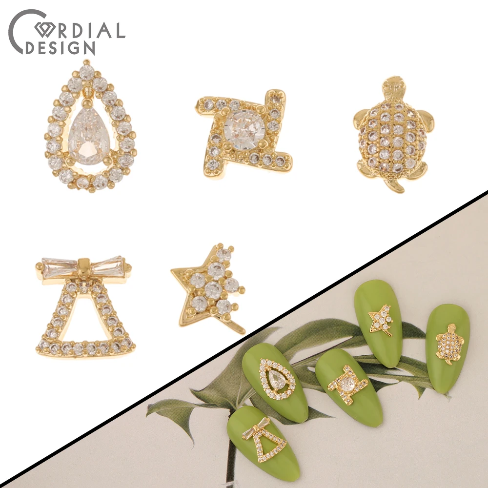 

Cordial Design 50 шт. кубический циркон/ювелирные изделия и компоненты/различные формы/DIY аксессуары для ногтей/натуральное позолота