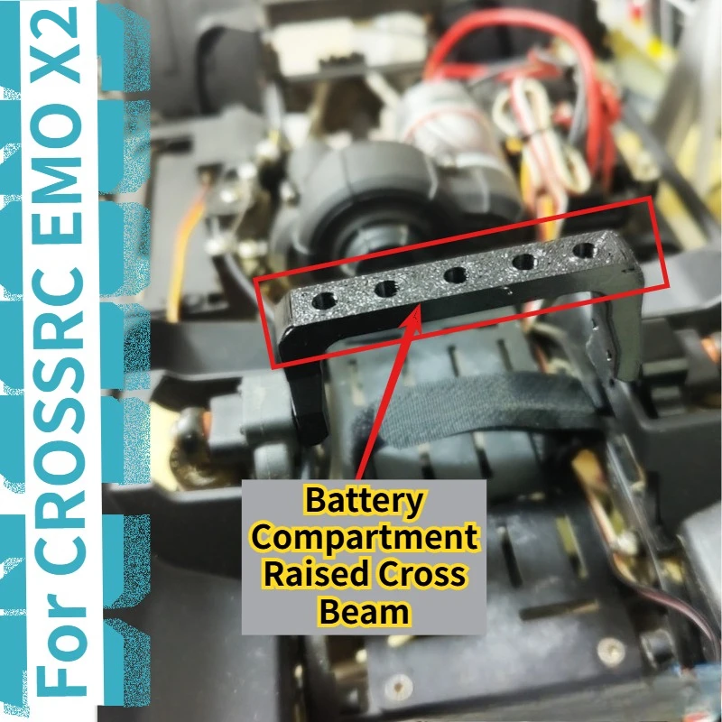 RC Crawler Upgrade Parts Battery Compartment Raised Cross Brace For CROSSRC EMO X2 1/8 Climbing Car Mod Replacement Accessories