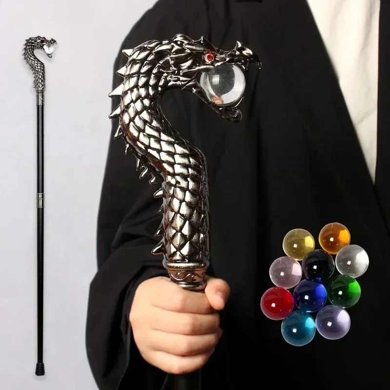 For 10 Colors Dragon-Head Fashion Walking Cane Men And Women Walking Stick Luxury Decorative Party Cane Vintage Walking Stick