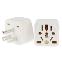 US Travel Plug Adapter EU/UK/AU/in/CN/JP/Asia/Italy/Brazil to USA (Type B), 3 Prong Grounded USA Wall Plug international