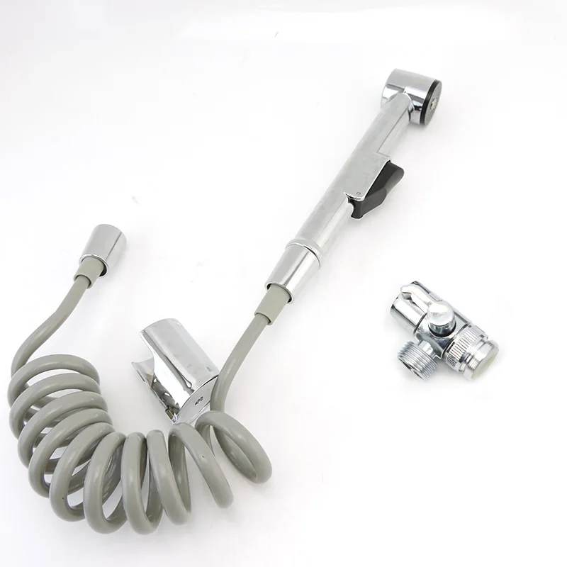 ABS press Handheld Hose Spray Shower Head hose Toilet Bidet Douche Bathroom Shower Self Cleaning Sprayer Kit water tap valve R23