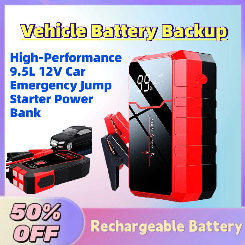 

High-Performance 9.5L 12V Car Emergency Jump Starter Power Bank High-Capacity Vehicle Battery Backup Super Car Starting Booster