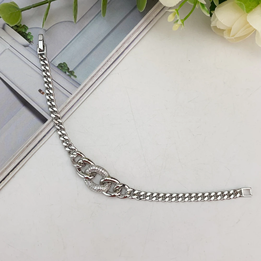 Fashion Trendy Women Jewelry Set Simple Style Silver Color Necklace Earrings Bracelet Ring Sets Girls Birthday Gifts FHK23891