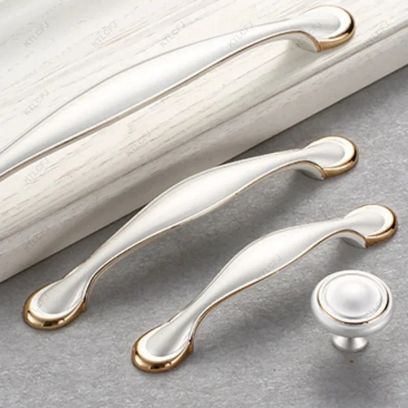 Cabinet Door Handle Coffee Colored Wardrobe Cabinet Drawer Zinc Alloy Handle Modern Minimalist European Cabinet Door Handle