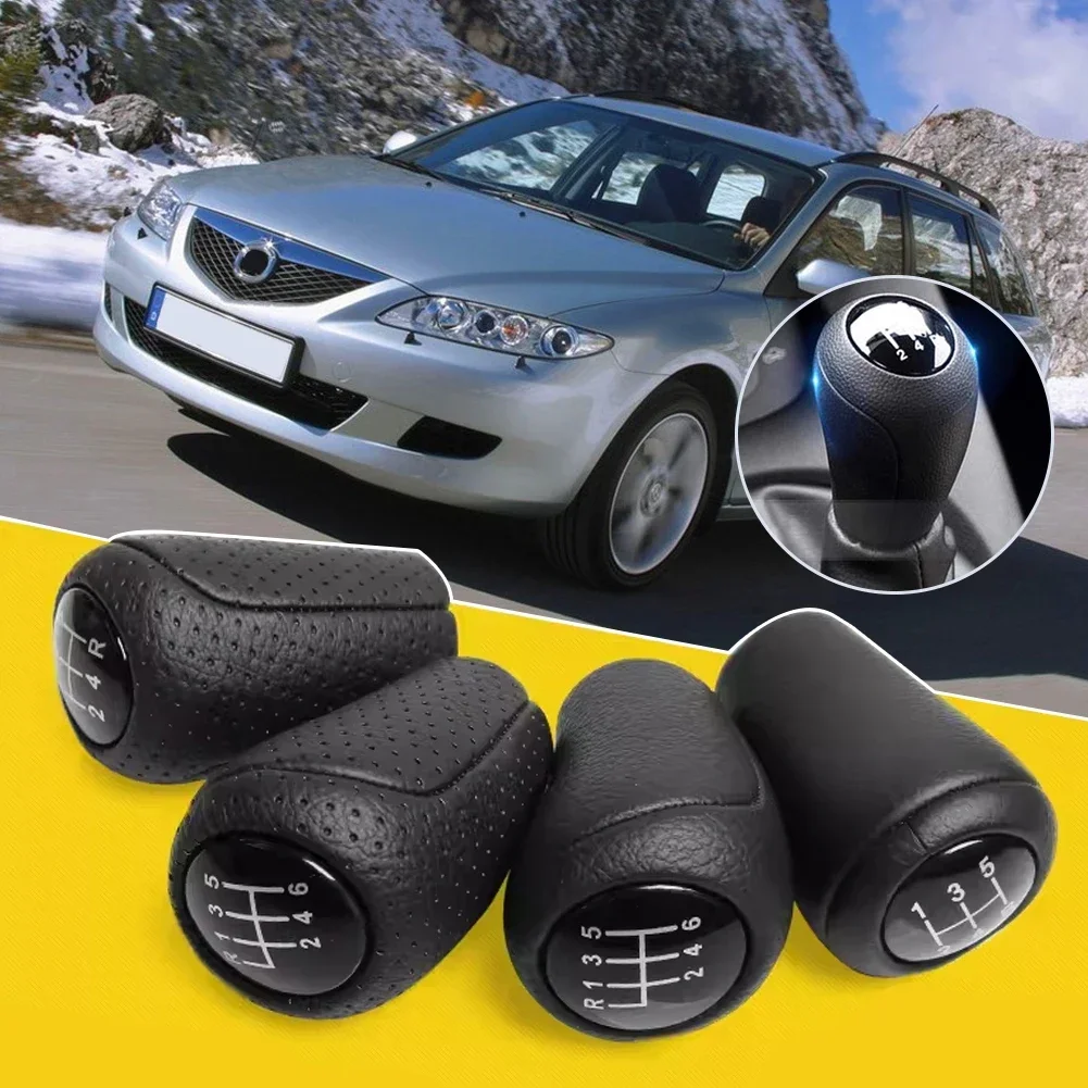الجلود 5/6-Speed والعتاد التحول المقبض لمازدا 3 BK BL 5 CR CW 6 II GH CX-7 ER MX-5 NC III 23 MT الجلود شيفتر رافعة الذراع كرة الرأس