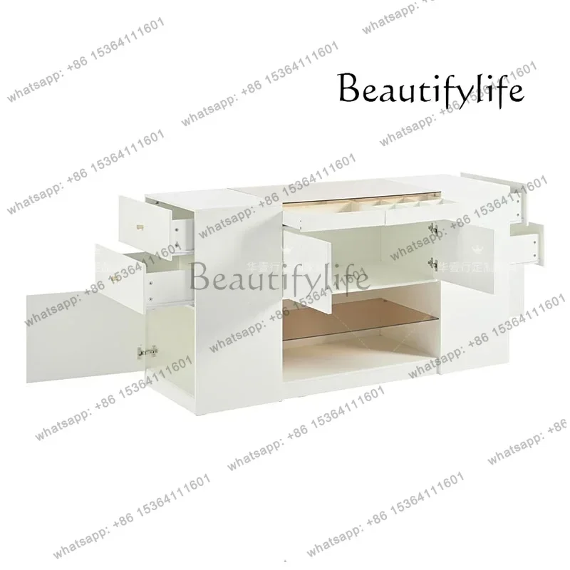 

French Cream Wind Solid Wood Dresser French Retro Makeup Table Bedroom Storage Cabinet Makeup Table Customization