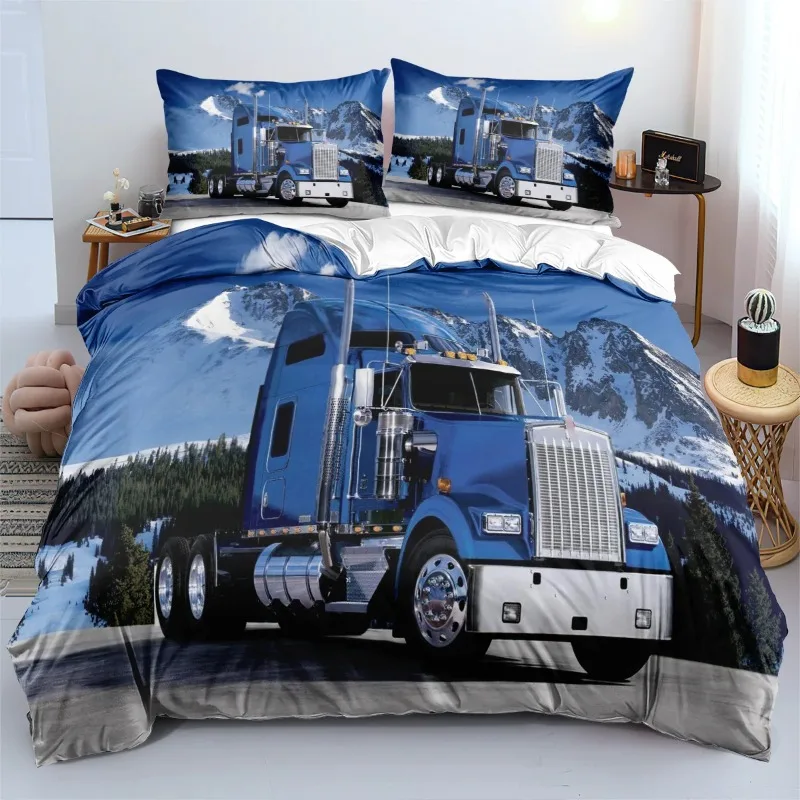 Truck Kenworth 3D Printed Duvet Cover Pillowcase Bedding Set Twin Full King for Kids Adults Bedroom