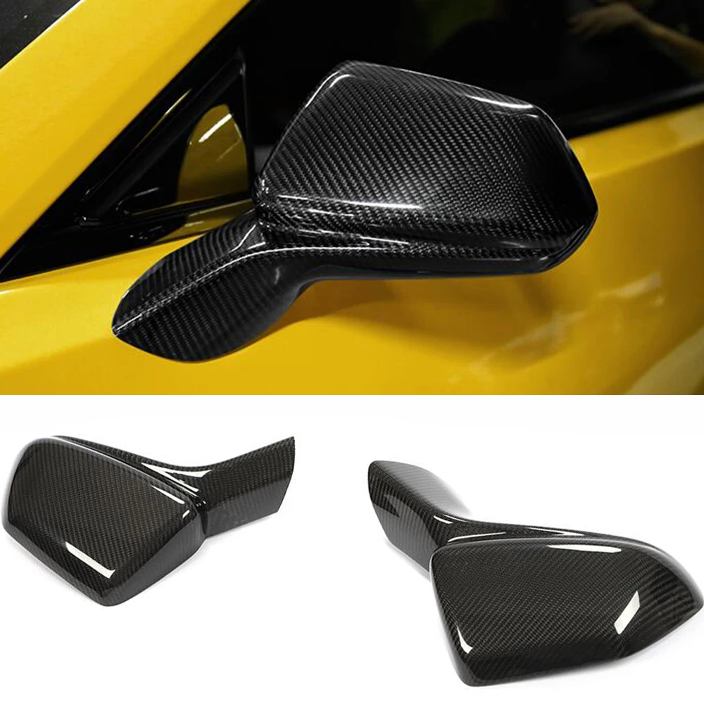 Dry Carbon Add On Mirror Covers Caps For Chevrolet Camaro LT SS ZL1 RS 2016-2019 Car Rearview Mirror Covers Caps Shell Case