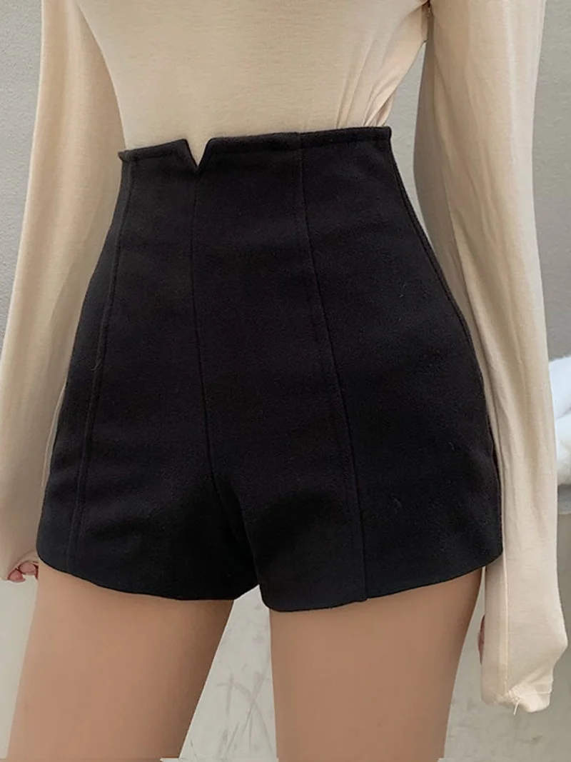 Slimming High Waist Black Suit Short Pants Women Summer Cool Hot Short A-Line Thin Trendy Ins Base Layer Pants Tight Fit