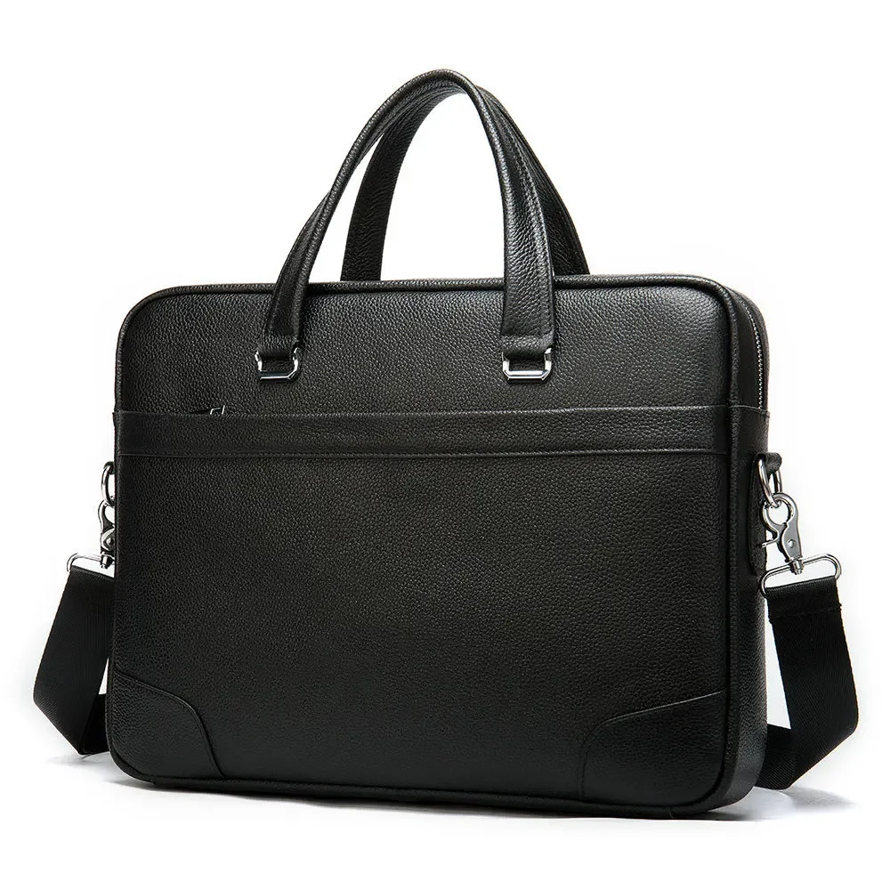 Men's Leather Briefcase Business Men's Bag Computer Bag Fashion Messenger Shoulder Bag Cowhide Men's Handbag Business Meeting