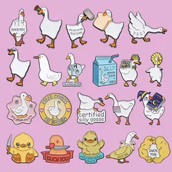 Animal Brooch Cartoon Cute Duck Goose Shape Series Metal Badge Small Gift Wholesale Bag Pins for Backpacks Backpack Accessories