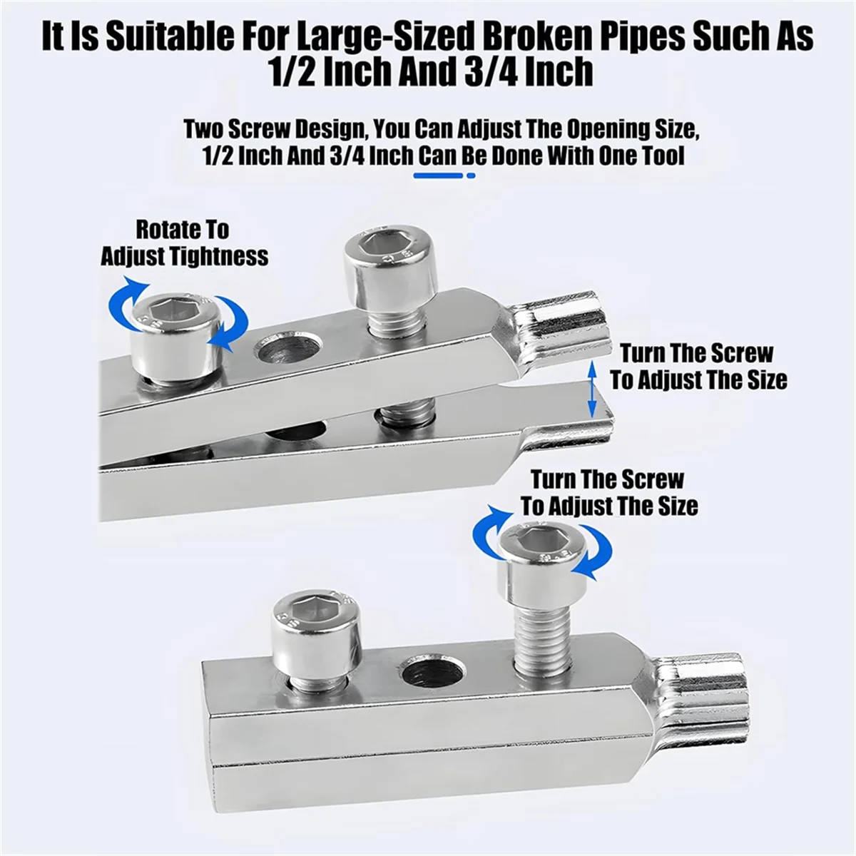 A56XQ Broken Faucet Removal Tool,Stripped Screw Extractor,Broken Pipe Extractor Tool,Pipe Extractor Set 1set