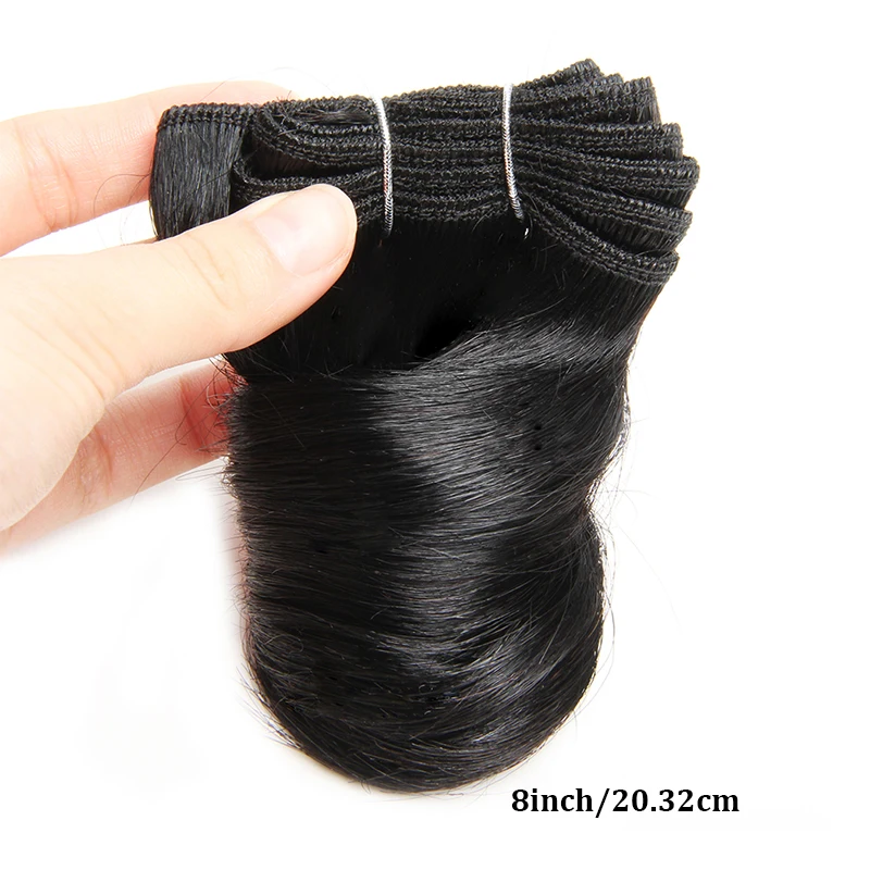 Brazilian Weaving Loose Wave Bundles With Closure Short Human Hair Bundles With Closure 4x4 Lace Closure Natural Hair Extensions