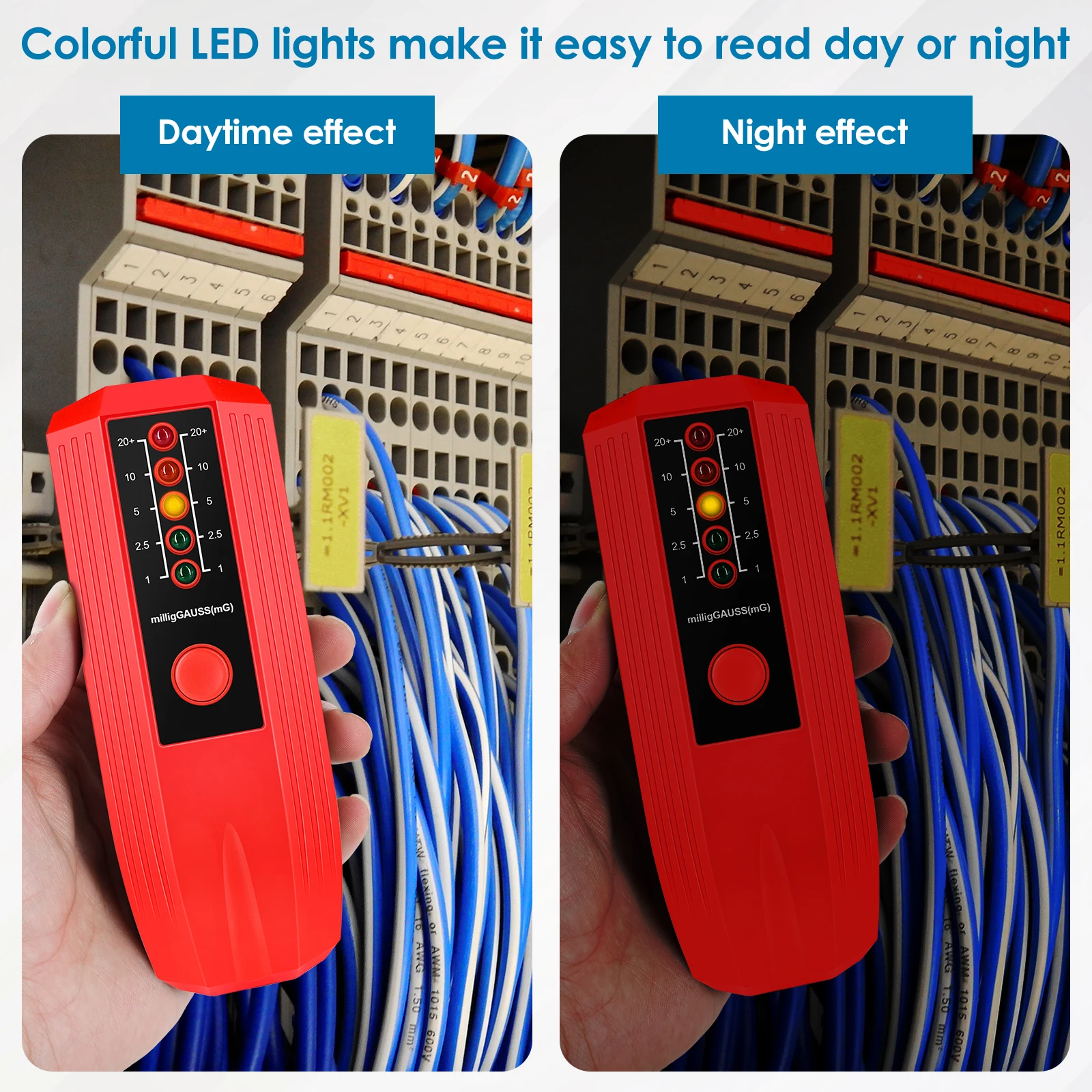 EMF متر عالية الدقة المجال الكهرومغناطيسي كاشف إشعاع بطارية تعمل بالطاقة الكهربائية EMF كاشف شبح الصيد خوارق