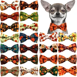 50/100pcs Dog Collar Bow Tie Thanksgiving Pet Supplies Removable Dog Bow Ties Collar Decoration Fall Dog Collar Accessories