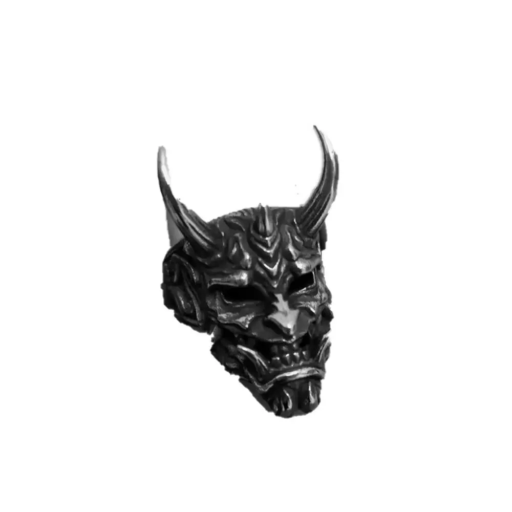 Vintage Mens Devil\'s Wrath Skull Ring Gothic Punk Skull Ring Mens Hip Hop Rock Rider Birthday Party Banquet JewelryHalloweenGift