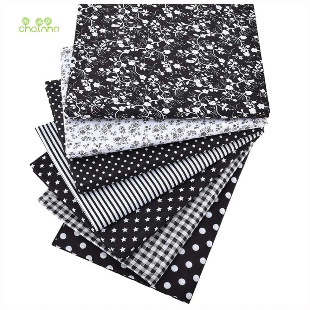 Chainho,Low Density Thin Plain Weave Cotton Fabric,DIY Quilting Sewing Material,Patchwork Cloths Bundle,25x25cm,14 Pieces,BC1-14