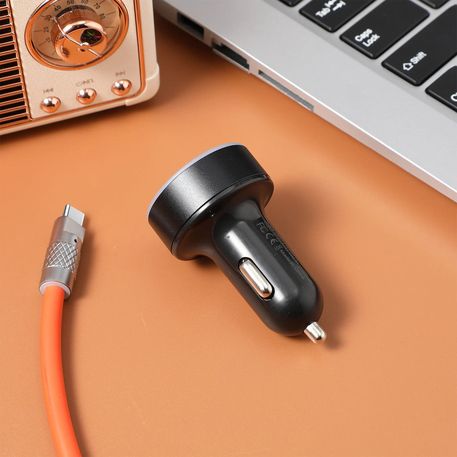 

Digital Display Car Adapter Fast Charging 3.4A Dual USB Ports Intelligent Protection Overheat Voltage for Phones