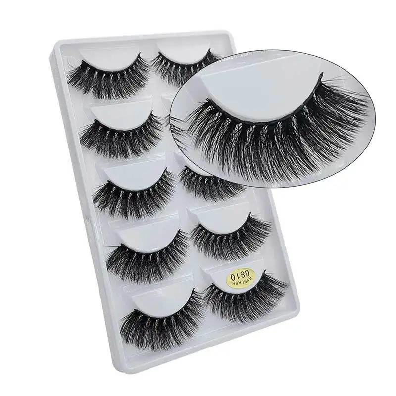 5 Pairs 3D Mink False Eyelashes H13, Soft Eyelash Extension Natural Eyelashes Makeup Lashes Wholesale G800, G806