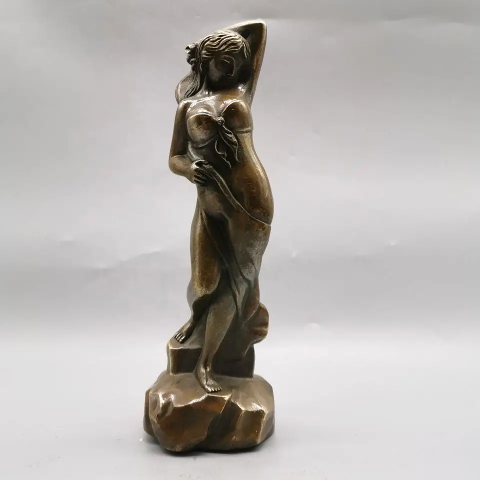 Copper sexy beautiful woman ornament brass office living room crafts hotel feng shui ornament
