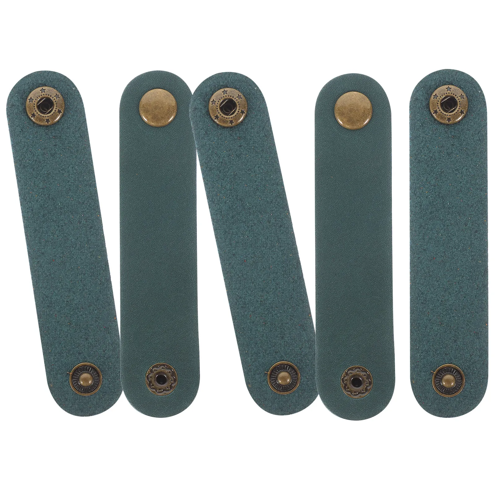 5Pcs Cord Organizer Cable Wraps Stable Cowhide Straps Reusable Cable Ties Strong Wire Wrap Management Clips