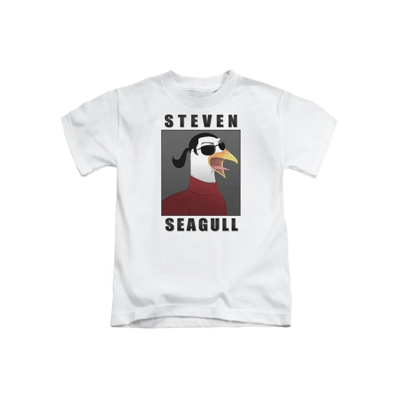 Steven Seagull Funny Parody White  Kids T Shirt vintage Washed Comfortable fashion graphic Soft Stretched streetwear homme