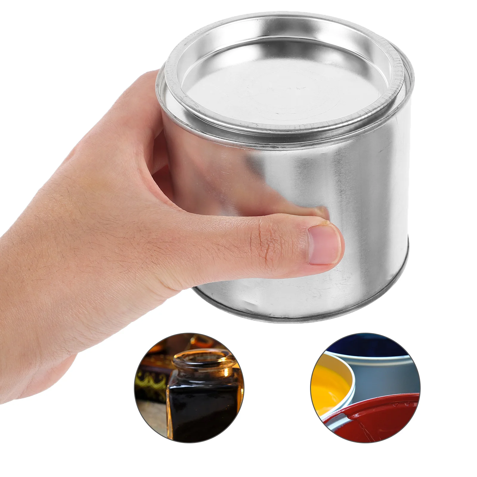 6 Pcs Empty Paint Cans with Lids Storage Jars Ink Container Bucket Travel Canister
