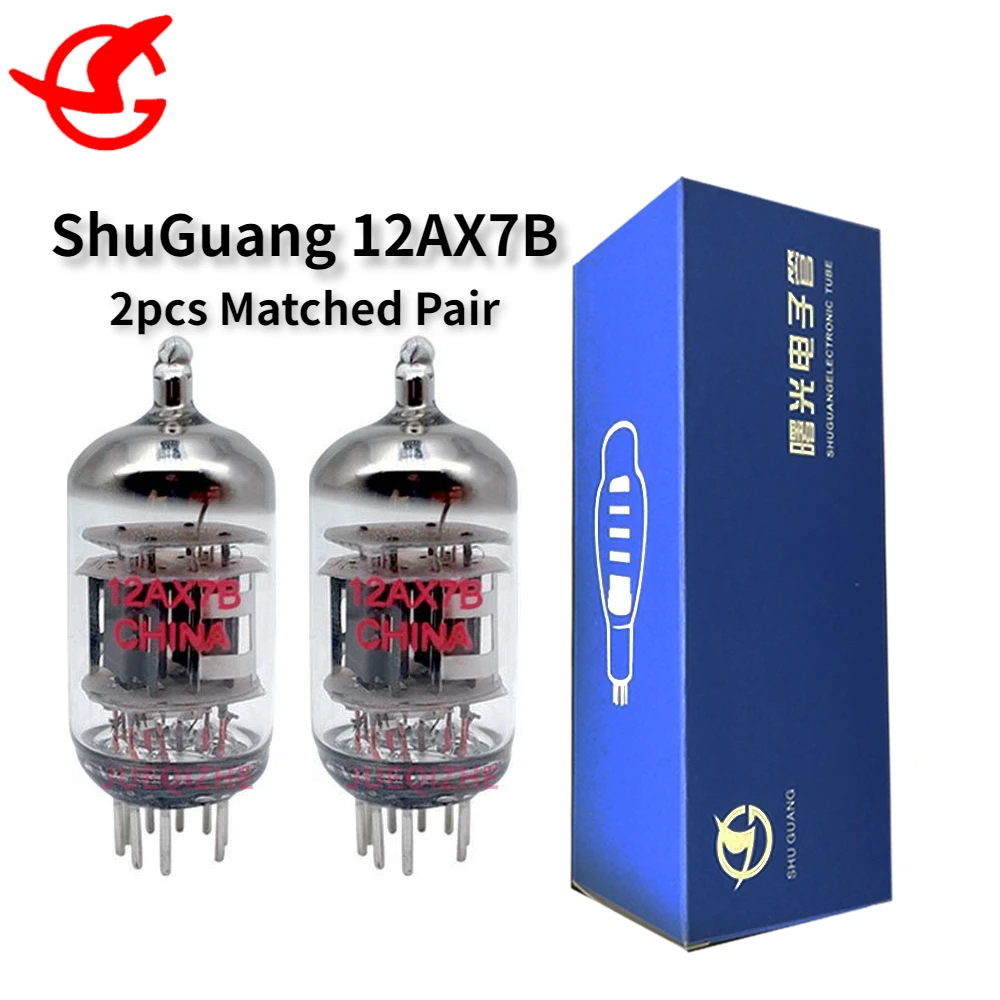 ShuGuang-tubo de vacío 12AX7B, reemplaza a 12AX7 ECC83, amplificador de tubo electrónico, amplificador de Audio HIFI, precisión genuina, Quad combinado