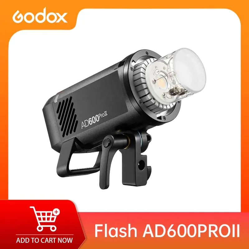 Flash de Estudio Exterior Todo en Uno Godox AD600Pro II, 600 Ws, Sincronización de Alta Velocidad 1/8000 s, TTL para Canon, Nikon, Sony, Fuji, Olympus