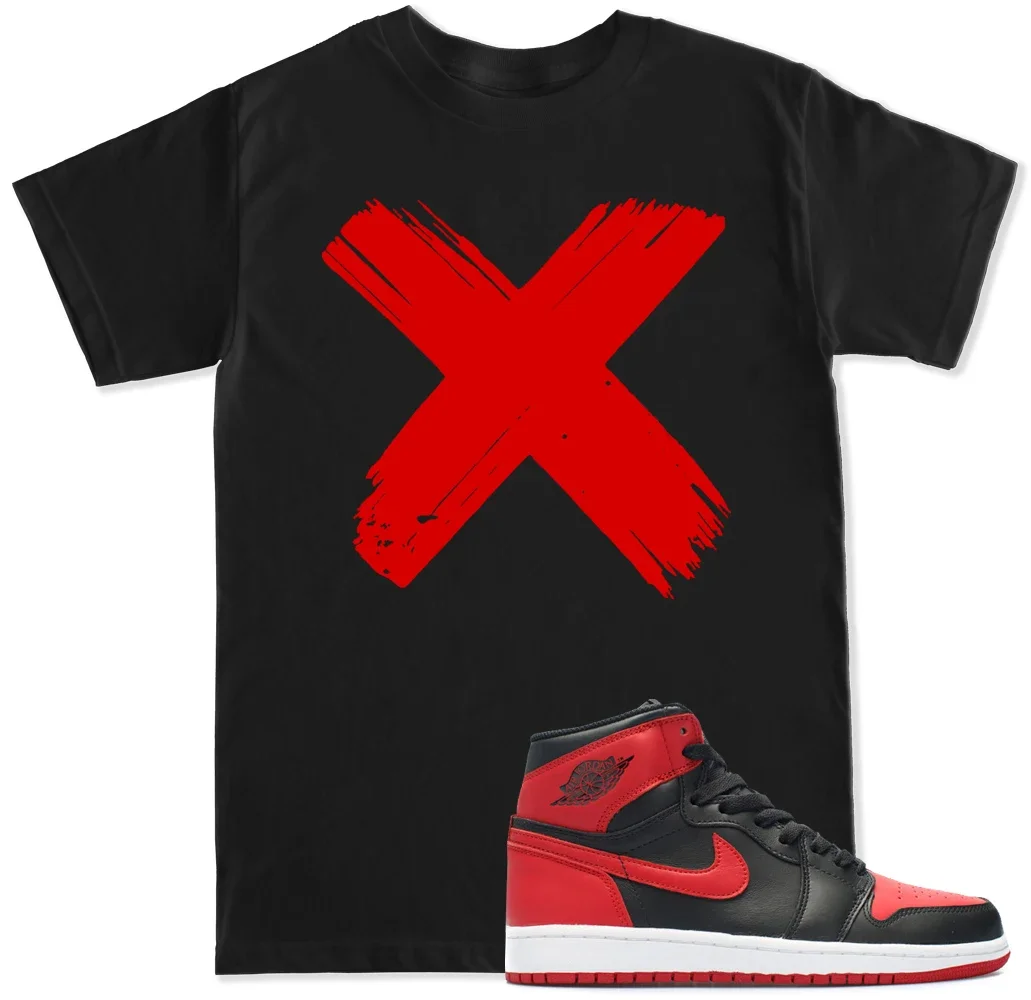 Maglietta Banned X Da Abbinare Alle Scarpe Banned Air Js Retro 1 RED OG Bred.-image