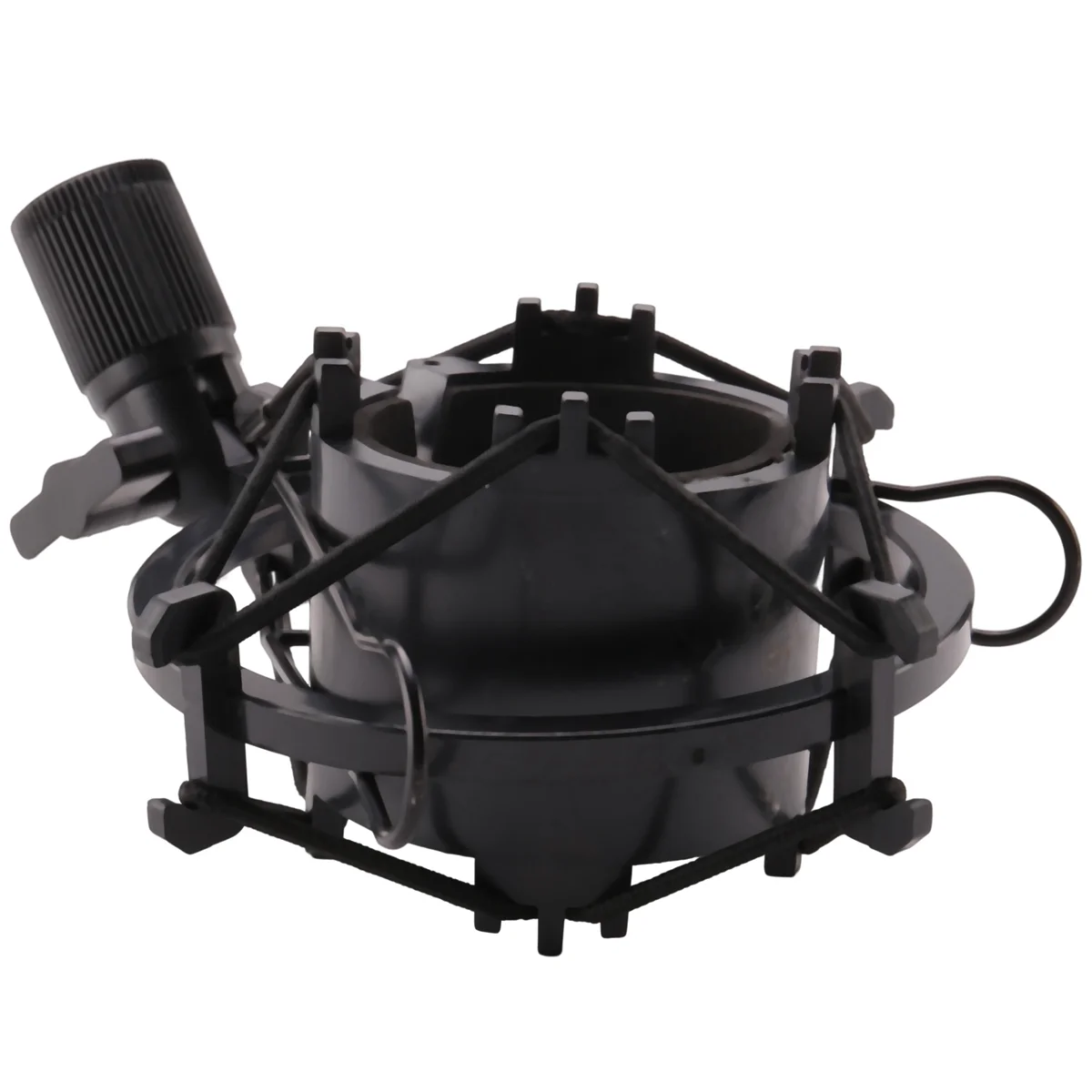 

Durable Universal 3KG Bearable Load Mic Microphone Shock Mount Clip Holder Stand Radio Studio Sound Recording Bracket Black Prof