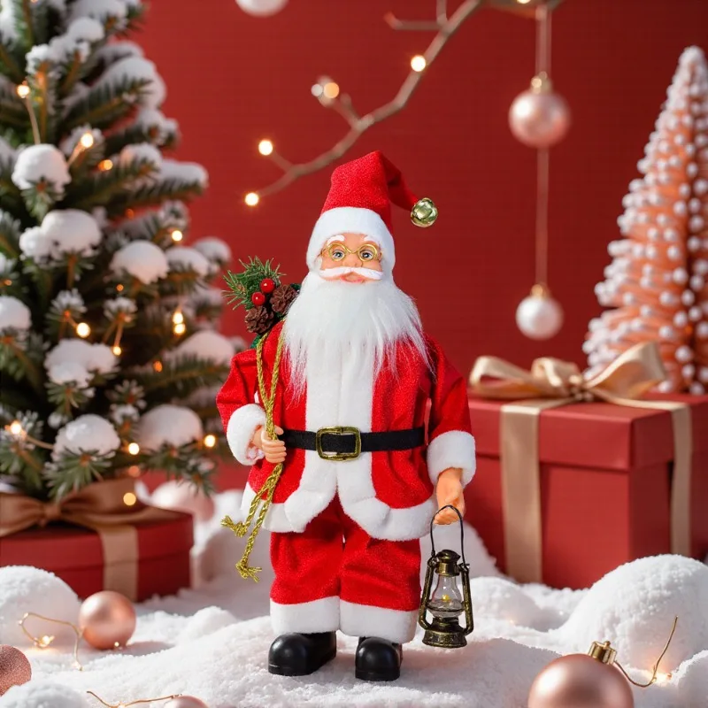 13 Inch Vertical Santa Claus Doll - Soft Plush Christmas Decoration Perfect for Family Gatherings As A Perfect Holiday Gift