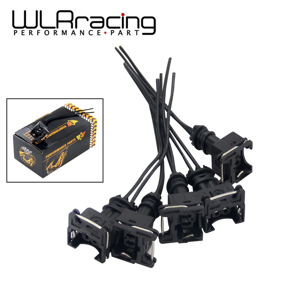 WLR RACING - 5PCS /SET INJECTOR DYNAMICS EV1 Pigtail Clip Connector Fuel Injector Connectors For many cars EV1 Injector Plug