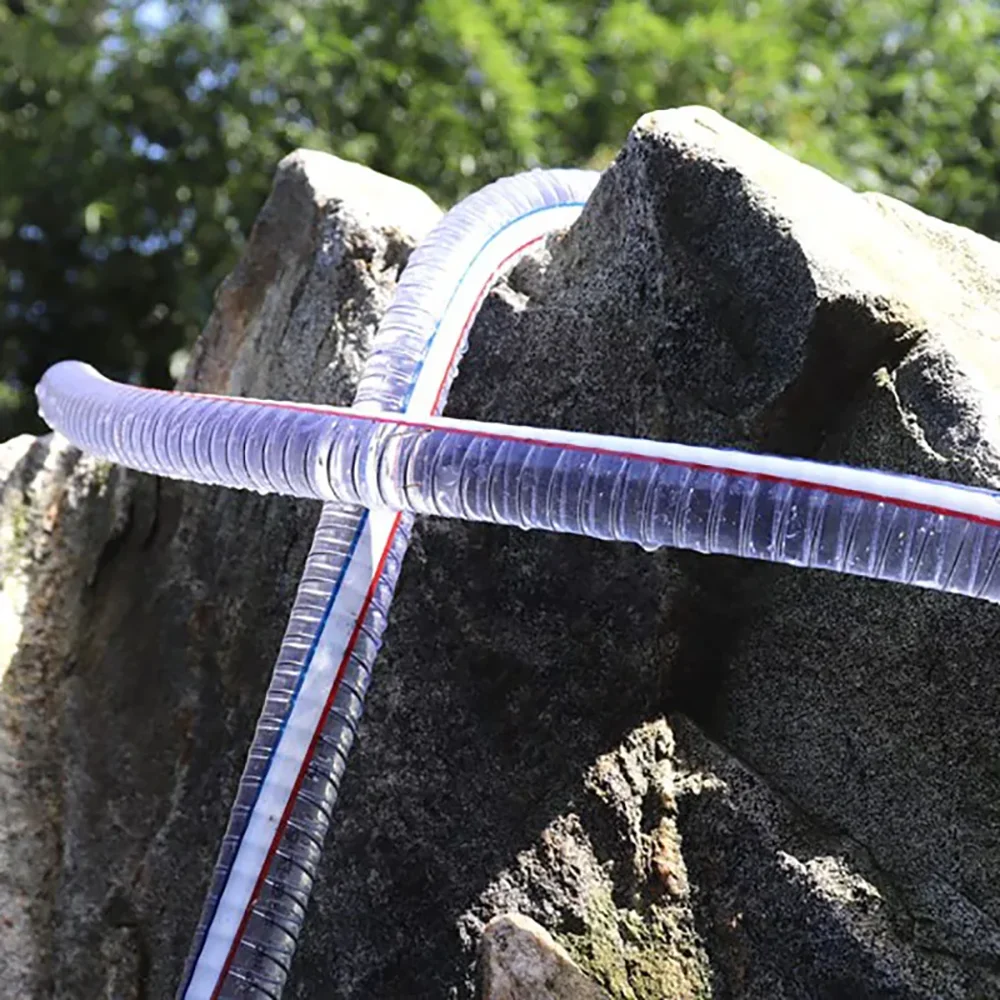 1MPVC Steel wire hose transparent plastic pipe thickened water pump oilPipe vacuum pipe heatresistant oil resistant Antifreeze