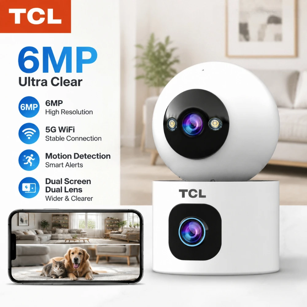tcl-4k-8mp-hd-wifi-ptzカメラ-屋外用-4mpデュアルレンズ-デュアルスクリーン-ai自動追跡-ipカメラ-cctv-音声・ビデオ監視