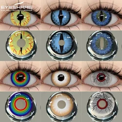 EYESHARE 1pair Anime Cosplay Color Contact Lenses For Eyes Blue Multicolored Eye Color Lens Beauty Red Colored Eye Lenses Yearly