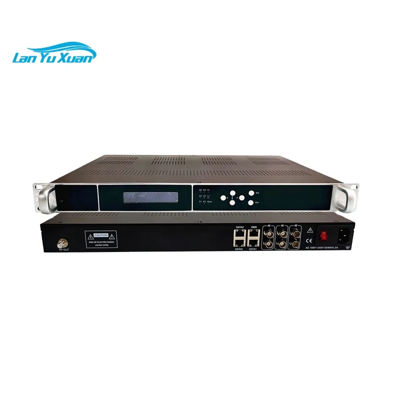 iQ4 Full Band 96-864MHz 32-in-1 DVB-C RF Modulator Supports HLS/HTTP/SRT IP Input Web Management for Hotel Cable TV